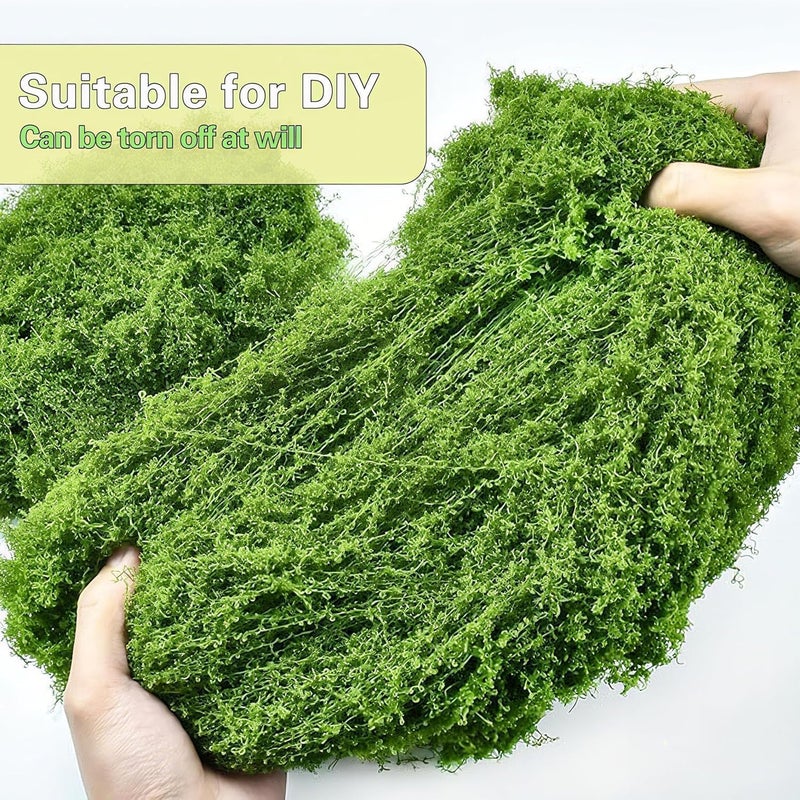 Soupiar 10.5oz Artificial Fake Moss for Indoor Plants, Faux Green Moss Potted Crafts Mosser DIY Garden Decor - Image 2